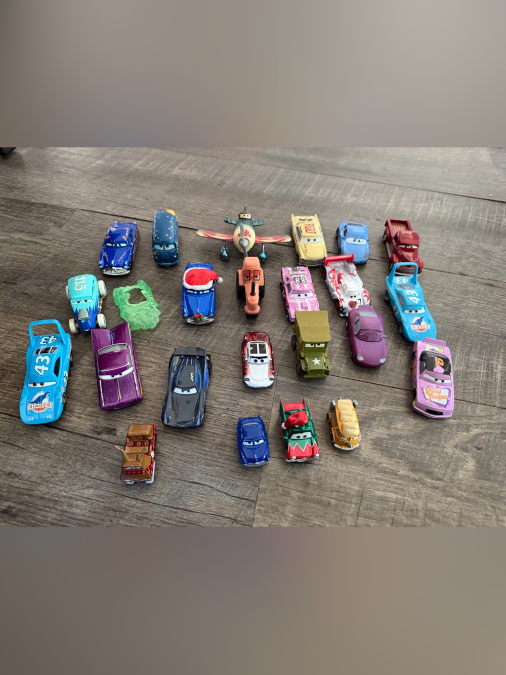 Disney Assorted Blue, Purple, Red & Pink Toy Vehicles Set